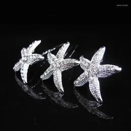 Hårklipp 120 stjärna Starfish Crystal Pins Fashion Jewelry Wedding Party Bride Woman Hairgripsand Stick Accessoires