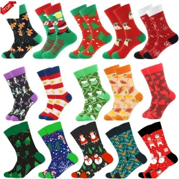  Weihnachtsbaum Schnee Elch Geschenk Baumwolle Happy Socks Neue Herbst Winter Weihnachtssocken Männer Lustiges Neujahr Weihnachtsmann CO26werewMM 11.12