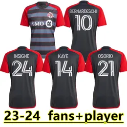 Wersja gracza 2023 2024 Toronto FC Soccer Jerseys Insigne Pozelo 23 24 Camisetas Bradley Altidore Akinola Osorio Nelson Salcedo Football Shirts 666