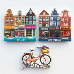 Decorative Objects Figurines Netherlands Amsterdam Tourist Souvenir Magnetic Refrigerator Sticker Collection Gift Fridge Magnets 230412