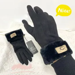 Перчатки дизайнерские перчатки роскошные дизайнерские перчатки однотонные дизайнерские перчатки с буквами теплые водонепроницаемые теплые женские перчатки с мягкой подкладкой для езды на велосипеде стиль рождественского подарка очень приятный