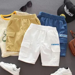 Shorts ljmofa tjej pojke sommar multicolor mode bekvämt andningsbar rand sport barn casual byxor för barn 230412