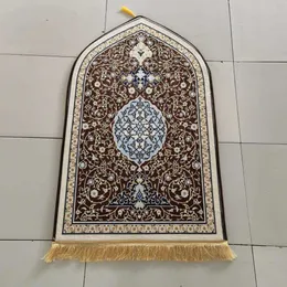 Carpet Prayer Mat Muslim Islamic Prayer Rug Eid Ramadan Gift Muslim tapis de priere islam Sajadah Praying Mats Rug Carpet Mothers Gift Z0411