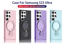 Magnetic Ring Stand Phone Case for new IPHONE 15 14 13 12 11 PRO MAX Galaxy S23 Ultra S22 plus 5G Cases Shockproof Matte Invisible Holder Cover