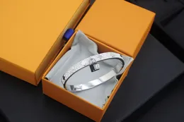 Schmuckdesigner Gold Armband Bangle Louisjewelry Fashion Edelstahl Sier Rose Manschette Lock Diamond für Frau Mann Partei mit Kastenstaubbeutel