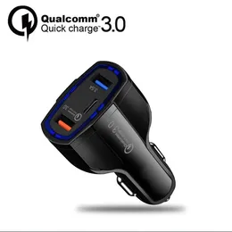 Source Factory Intelligent Car Charger with One Drive Three Type C Fast Charging Head Multiple USB QC3.0 New PD Car Charging 35W