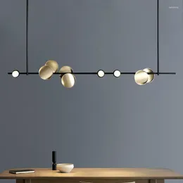 Lampadari Nordic Art Lighting Bar Lampada a sospensione Salone di bellezza Luci di striscia di lusso in stile Hong Kong