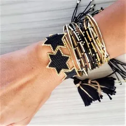 Urok bransoletki go2boho miyuki zestaw bransoletki mody ręcznie robiony prezent biżuterii dla kobiet mężczyzn gwiezdne koraliki Tassel Bracelets pulseras 230412