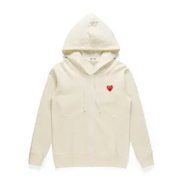 디자이너 남자의 후드 Com des garcons 재생 스웨트 셔츠 cdg 블랙 멀티 하트 Zip Up Hoodie XL Brand Black New Women 's Cardigan 풀오버 Y2K MS3U