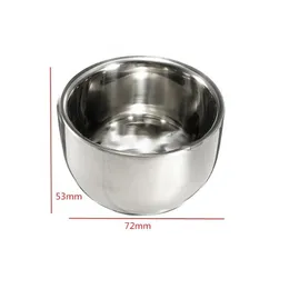 Großhandel Neue Edelstahl Metall Rasieren Rasierpinsel Becher Schüssel Tasse 7,2 cm Tasse Matte Becher Presse BJ