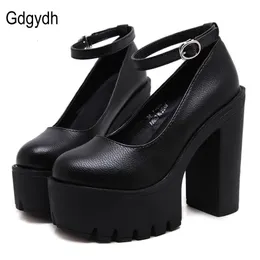 Dress Shoes Gdgydh spring autumn casual highheeled shoes sexy ruslana korshunova thick heels platform pumps Black White Size 42 230412