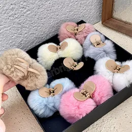 Boule de fourrure en peluche douce, griffe de cheveux, fausse fourrure, petite pince à cheveux, Barrettes floues en forme de crabe, épingle à cheveux haute queue de cheval, accessoires pour cheveux de filles