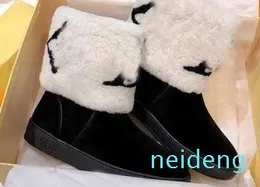 Moda SnowCasual Meninas Sapato de Pele de Carneiro Meia Bota de Tornozelo Laureate Plano Macio Inverno Quente Marrom Preto Pele De Pelúcia Com Caixa de Qualidade Superior