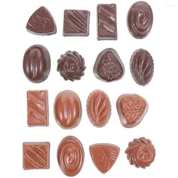 Party Decoration 16 Pcs Simulation Chocolate Tabletop Decor Interesting Desktop Shop Display Prop Pvc Small Fake Child Kids Accessories