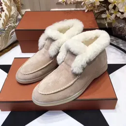 1p Loafers İtalya Ayakkabı Tasarımcı Botlar Peluş Botlar Kadın Erkek Ayakkabı Yeni Kış Botları Yün Tip Toe Toe Polar bayanlar Moda Kar Botları Konfor Tek Gündelik Kadınlar