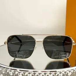 Kvadrat solglasögon guldmetall grå röklins herr sommar sunnies gafas de sol Sonnenbrille uv400 ögon slitage