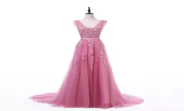 2021 Fadistee Nieuwe aankomstfeestje Avondjurken Vestidos de Fiesta Aline Prom jurk Lace Kralen Robe de Soiree Vneck -jurk met9715721