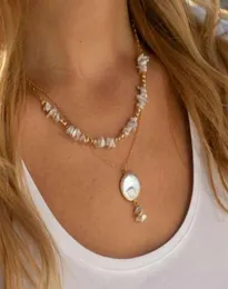 Multi Layer Coin Pearl Halskette für Frauen Fashion Natural Freshwater Pearl Pendant Necklace Boho Jewelry Friend Gift4962988