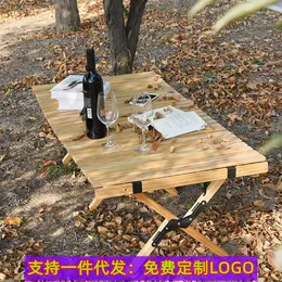 Móveis de acampamento Rollos de frango mesa ao ar livre e cadeira de cadeira Camping Picnic Travel Dobling