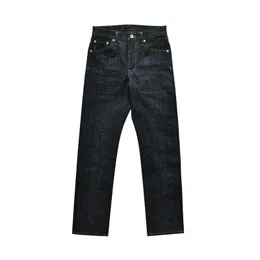 Molho de jeans masculino Origin Exl916-Ag Men's Jeans Linho de algodão Buffet Sanforized Jeans de jeans crus reto com botões de prata 19oz 230412