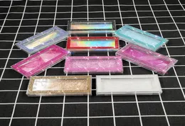 Diamentowe pudełka rzęs Fałszywe opakowanie rzęsów puste diamentowe skrzynki obudowy Bling Glitter 3D Noelashes Holograficzne brokat020299
