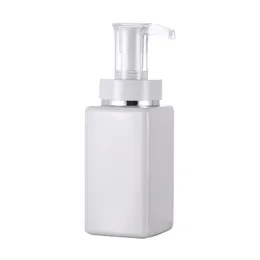 Classic White PET Square Lotion Pump Bottles Alcohol Gel Disinfectant Shampoo Hand Sanitizer Bottle 100ml 200ml 300ml 500ml Cosmetic Sub-Packing Plastic Bottle