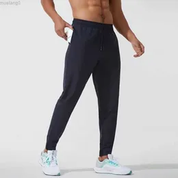 Men's Pants Men's Pants Lululemen Lulu short Yoga Outfit Jogger Sport Quick Dry Drawstring Gym Pockets Sweatpant Trousers Mens Casual Elastic Waist Fitnesss