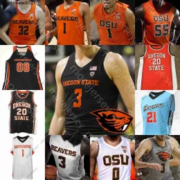 Баскетбольные майки Custom Oregon State Beavers Баскетбольная майка OSU NCAA College Гэри Пэйтон Тинкл Томпсон Келли Райхл Холлинз A.C. Gr