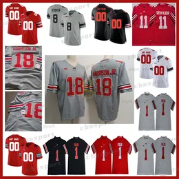 Ohio State Buckeyes Custom College Football Trikot Marvin Harrison Jr. Jaxon Smith-Njigba C.J. Stroud Henderson J.T. Tuimoloau Emeka Egbuka Kyle McCord Joey Bosa Styles