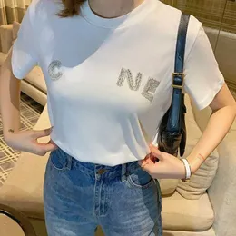 Роскошная толстовка MIU Дизайнерская футболка классические бриллианты Женщина футболка с коротки