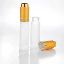 100 st 20 ml Travel Portable Empty Refillable Bottle Frosting Glass Container Pump Press Dispenser för Lotion Emulsion Liquid