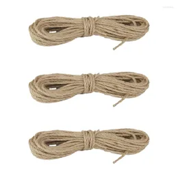Torby na zakupy 3X Naturalny sznur Jute Sisal Rope 3 mm work 10 m