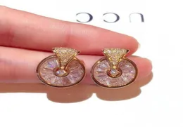 jewelry crystal stud earrings rotable circle round earring for women fashion of 7503170