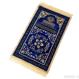 Carpet The Artificial Cashmere Muslim Mat 70x110cm Arab Islam Prayer Mat Highend Ceremony Blanket Worship Rug Dropshipping Carpet Z0411