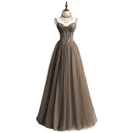 YOUXI Prom Party Dresses Sexy See Through Bodice Floor Length Evening Dress Formal Occasion Gown