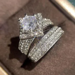 Блестящие обручальные кольца для женщин, роскошное кольцо с кристаллами циркония Ly-design, эффектное обручальное ювелирное изделие