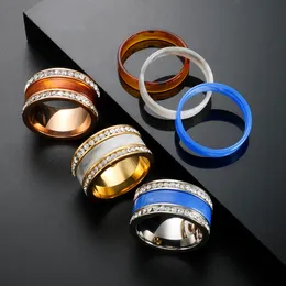 Popularity New DIY Changable 3 Color Resin Ring Female Fashion Stainless Steel Waterproof Crystal Finger Rings For Women Jewelry
