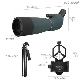 FreeShipping 25-75X70 HD Telescopio oculare binoculare monoculare ottico antiurto impermeabile per birdwatching Visione notturna Spotting Sco Hqno