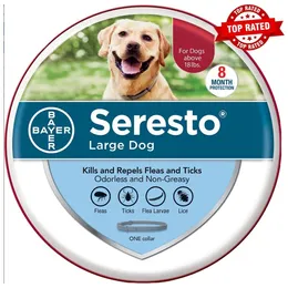 New Bayer Seresto Loppor och fästingskrage dödar och avvisar fästingar, 8-månaders lopp och fästingskrage för stora hundar
