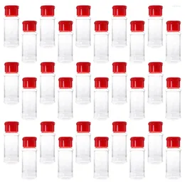 Storage Bottles Shaker Seasoning Bottle Jars Salt Containers Empty Pepper Lids Container Plastic Condiment Shakers Jar Clear Dispenser
