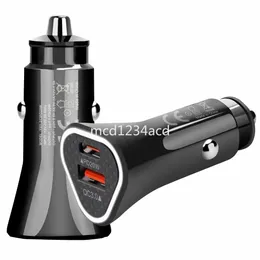 Fast Quick Charging 38W PD20W 12W USB C Car Charger Dual Ports Vehicle Chargers For Iphone 13 14 15 Pro Max Samsung Xiaomi Tablet PC Mp3 M1