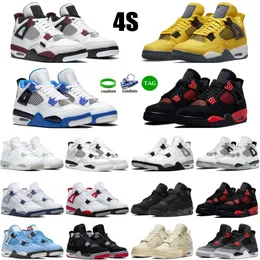 Buty do koszykówki 4s Pine Green Seafoam Motosports Away navy 4 men Red Thunder Photon Dust Sail Black Cat White Oreo Pure Money Infrared damskie trampki męskie