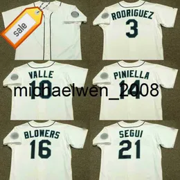 Mich28 Men 3 Alex Rodriguez 10 Dave Valle 14 Lou Piniella 16 Mike Blowers 21 David Segui 1997 Baseball Jersey