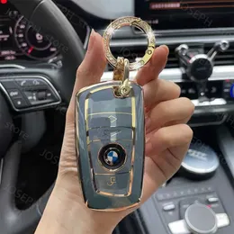 Key Rings Car Key Case Cover For BMW X1 X2 X3 X5 X6 F20 F45 F46 F30 G20 F10 F11 F07 F06 G30 F48 F15 F16 G01 F25 F26 Keychain Accessories J230413