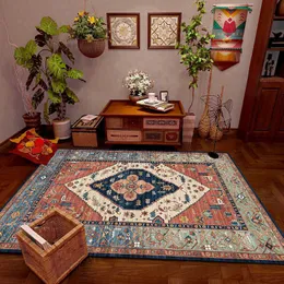 Carpets Ethnic Retro Living Room Carpet High Quality Bedroom Decor Rugs Lounge Rug Home Decoration Floor Mat Hotel Large Area Carpets W0413