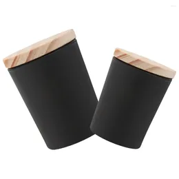 Portacandele 4 pezzi Candele Tea Light Votive in legno trasparente in vetro per realizzare barattoli di luci