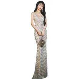 Langes Abendkleid V-Ausschnitt Mermaid Abendkleider Lange bodenlange Abendkleider Abendkleid RU121