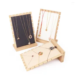 Jewelry Pouches Well-Organized Display Stand For Earrings And Necklaces Stylish Bamboo Wide Application