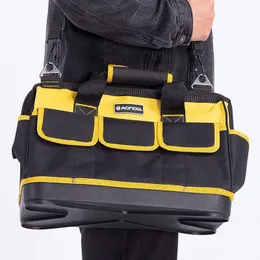 Tool Bag 1680D Oxford Cloth Tool Bag Heavy Duty Storage Multimeter Electrician Professional Tool Bag Waterproof Wear Resistance Toolbox 230413