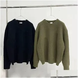 Womens Knits Tees Fashion Clothing Loose Designer Couple Sweater Sweaters For Women Or Men Black Green Size S M L Drop Delivery App Dhlkm